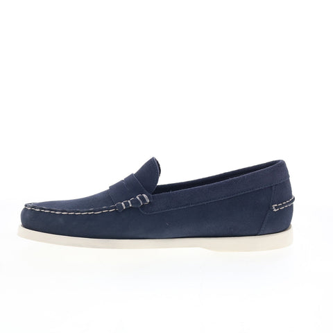 Sebago Dan Boat Roughout Mens Blue Loafers & Slip Ons Casual Shoes