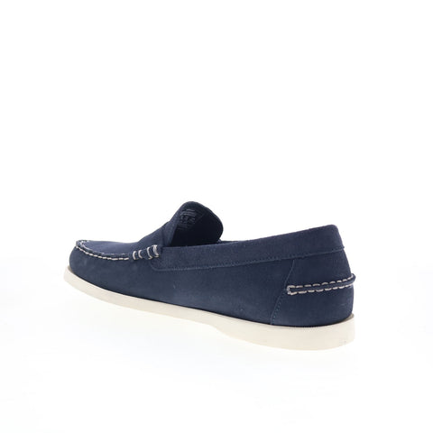 Sebago Dan Boat Roughout Mens Blue Loafers & Slip Ons Casual Shoes