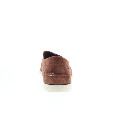 Sebago Frank Boat Roughout Mens Brown Suede Loafers & Slip Ons Casual Shoes