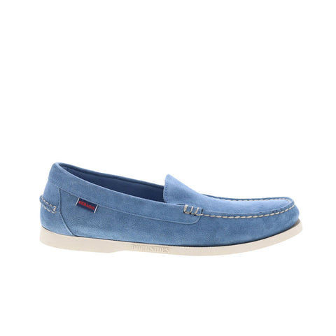 Sebago Frank Boat Roughout Mens Blue Loafers & Slip Ons Casual Shoes