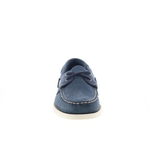 Sebago Portland Roughout Mens Blue Suede Loafers & Slip Ons Boat Shoes