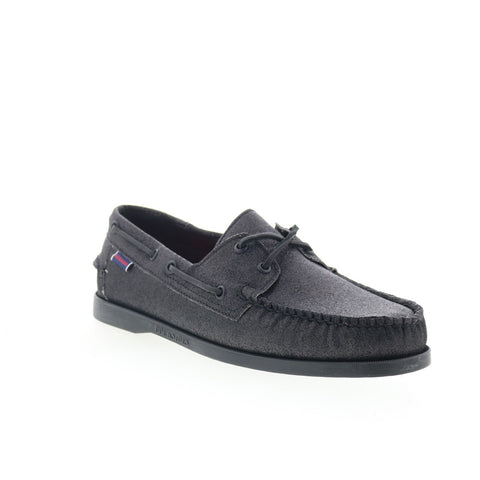 Sebago Portland Glitter Mens Black Synthetic Loafers & Slip Ons Boat Shoes