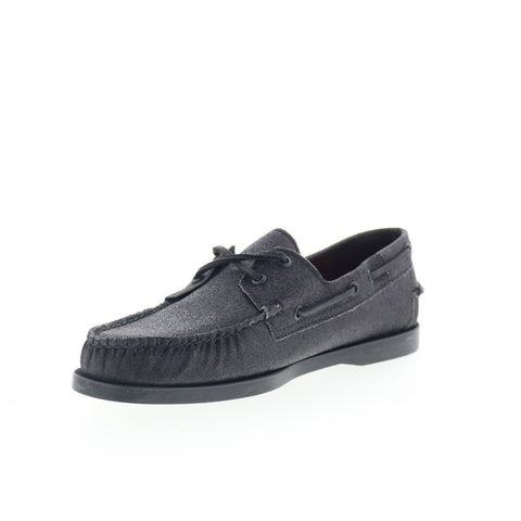 Sebago Portland Glitter Mens Black Synthetic Loafers & Slip Ons Boat Shoes