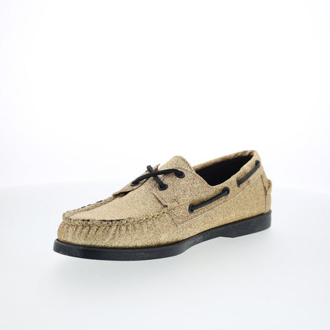 Sebago Portland Glitter Mens Gold Synthetic Loafers & Slip Ons Boat Shoes