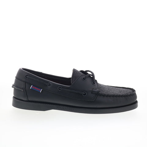 Sebago Portland Vamp Glitter Mens Black Loafers & Slip Ons Boat Shoes