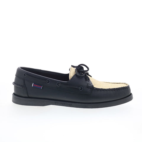 Sebago Portland Vamp Glitter Mens Black Loafers & Slip Ons Boat Shoes