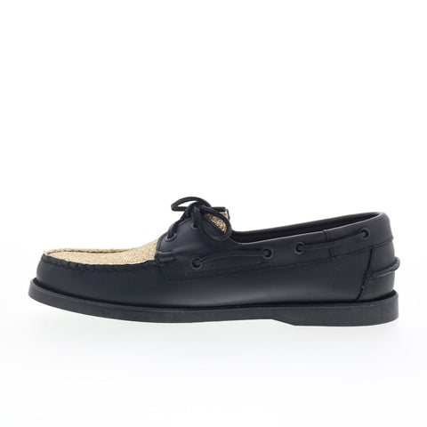 Sebago Portland Vamp Glitter Mens Black Loafers & Slip Ons Boat Shoes