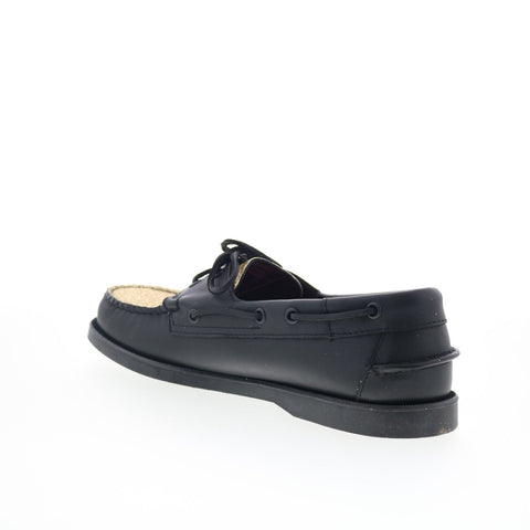 Sebago Portland Vamp Glitter Mens Black Loafers & Slip Ons Boat Shoes