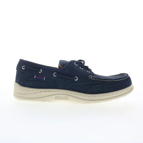 Sebago Scotty 71131QW-A97 Mens Blue Suede Loafers & Slip Ons Boat Shoes