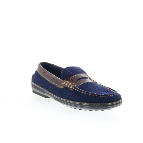 T.B. Phelps Wool Penny 717-50 Mens Blue Slip On Loafers Penny Shoes