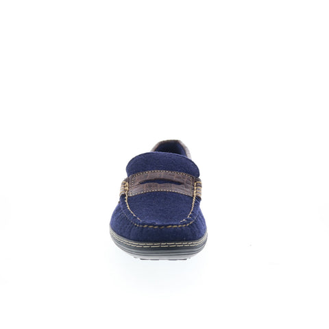 T.B. Phelps Wool Penny 717-50 Mens Blue Slip On Loafers Penny Shoes