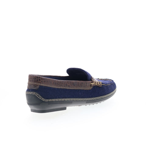 T.B. Phelps Wool Penny 717-50 Mens Blue Slip On Loafers Penny Shoes