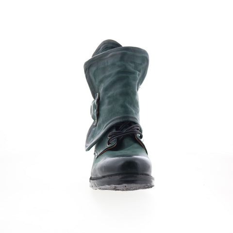 A.S. 98 Simon 717204-1201-0001 Womens Green Leather Ankle & Booties Boots