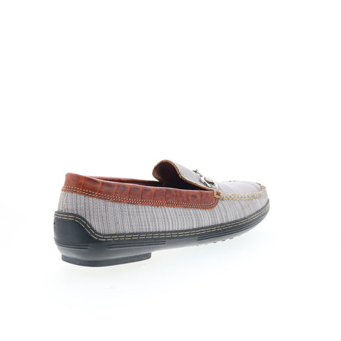 T.B. Phelps Mesh Horse Bit Driver 718-42 Mens Gray Loafers Moccasin Shoes