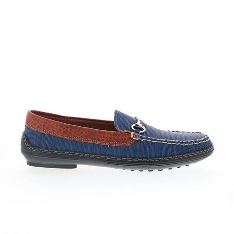 T.B. Phelps Mesh Horse Bit Driver 718-50 Mens Blue Loafers Moccasin Shoes