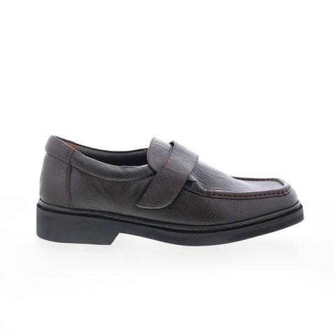 Hitchcock 7192 Mens Brown Extra Extra Wide 6E Leather Loafers Casual Shoes