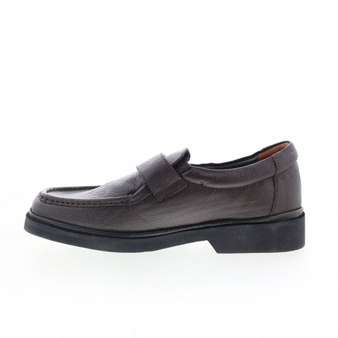 Hitchcock 7192 Mens Brown Extra Extra Wide 6E Leather Loafers Casual Shoes