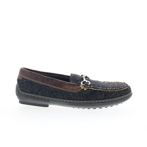 T.B. Phelps Wool Horse Bit 720-42 Mens Gray Slip On Loafers Moccasin Shoes