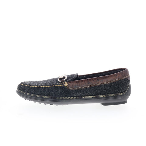 T.B. Phelps Wool Horse Bit 720-42 Mens Gray Slip On Loafers Moccasin Shoes