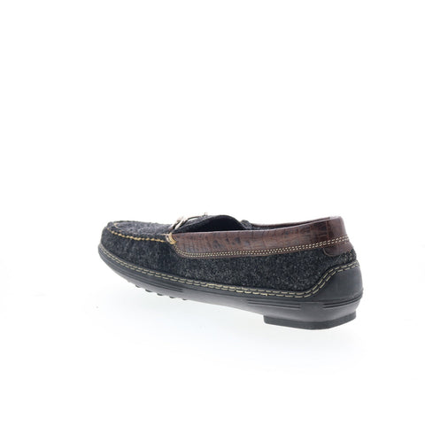 T.B. Phelps Wool Horse Bit 720-42 Mens Gray Slip On Loafers Moccasin Shoes