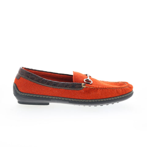 T.B. Phelps Wool Horse Bit 720-57 Mens Orange Loafers Moccasin Shoes