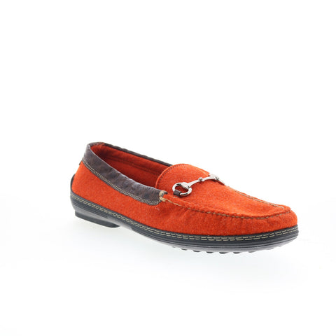 T.B. Phelps Wool Horse Bit 720-57 Mens Orange Loafers Moccasin Shoes