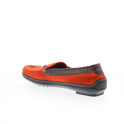 T.B. Phelps Wool Horse Bit 720-57 Mens Orange Loafers Moccasin Shoes