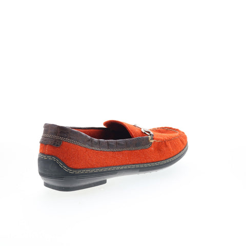 T.B. Phelps Wool Horse Bit 720-57 Mens Orange Loafers Moccasin Shoes