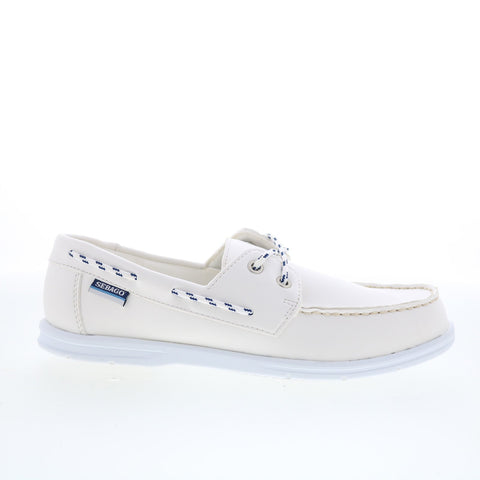 Sebago Jackman 72113LW-911 Womens White Loafers & Slip Ons Boat Shoes