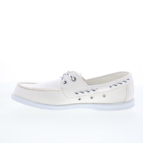 Sebago Jackman 72113LW-911 Womens White Loafers & Slip Ons Boat Shoes