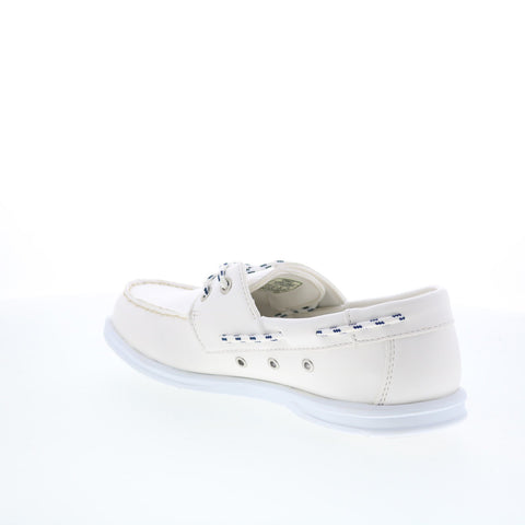 Sebago Jackman 72113LW-911 Womens White Loafers & Slip Ons Boat Shoes