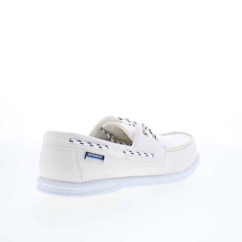 Sebago Jackman 72113LW-911 Womens White Loafers & Slip Ons Boat Shoes