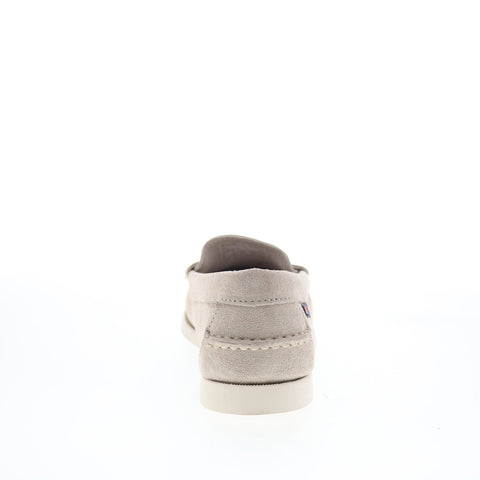 Sebago Dan Boat Roughout Womens Gray Suede Loafers & Slip Ons Penny Shoes