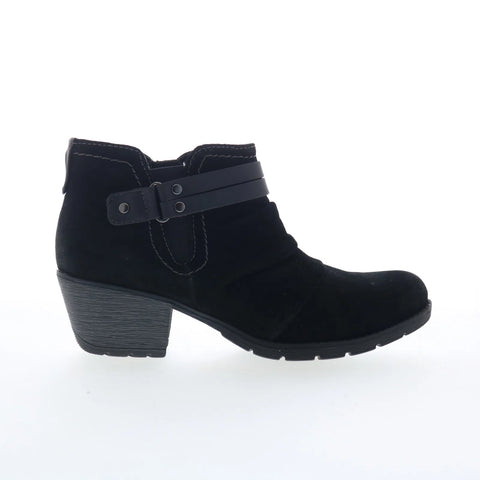 Earth Origins Johanna 2 7253766W Womens Black Suede Ankle & Booties Boots