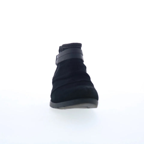 Earth Origins Johanna 2 7253766W Womens Black Suede Ankle & Booties Boots