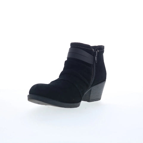 Earth Origins Johanna 2 7253766W Womens Black Suede Ankle & Booties Boots