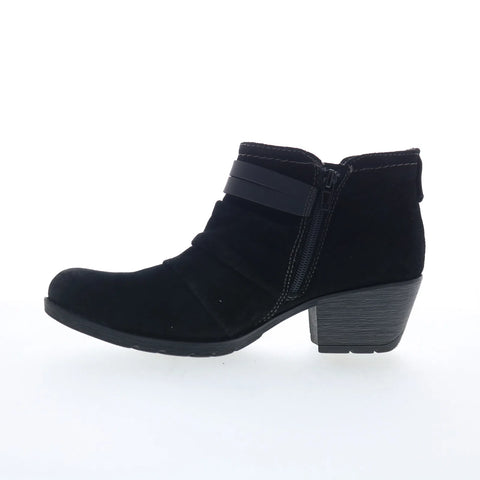 Earth Origins Johanna 2 7253766W Womens Black Suede Ankle & Booties Boots