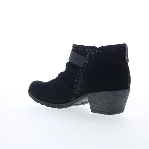 Earth Origins Johanna 2 7253766W Womens Black Suede Ankle & Booties Boots