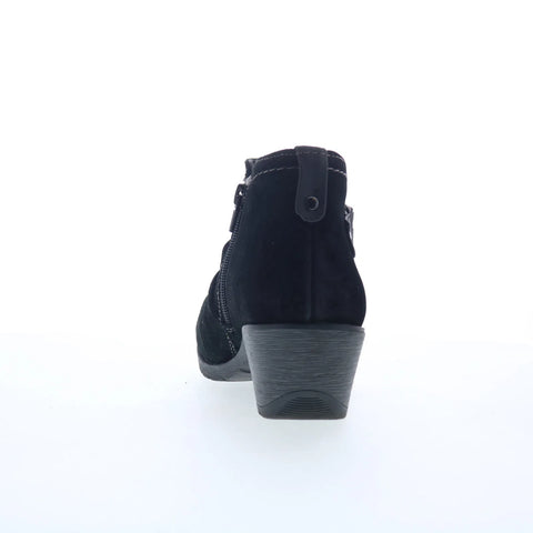 Earth Origins Johanna 2 7253766W Womens Black Suede Ankle & Booties Boots