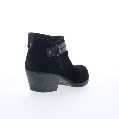 Earth Origins Johanna 2 7253766W Womens Black Suede Ankle & Booties Boots