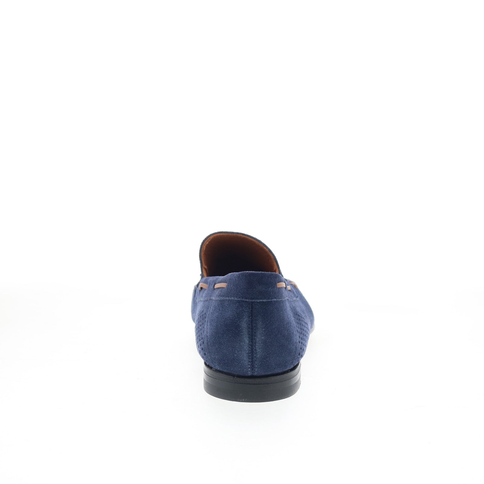 Mezlan Marcello Perforated Suede Bit Loafers Mens Blue  display picture 2