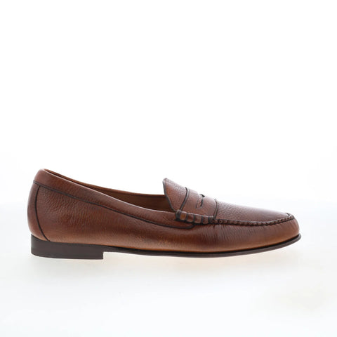 T.B. Phelps 7301-9-100 Mens Brown Leather Loafers & Slip Ons Penny Shoes