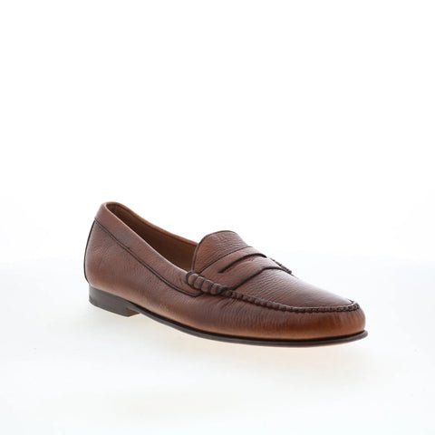 T.B. Phelps 7301-9-100 Mens Brown Leather Loafers & Slip Ons Penny Shoes