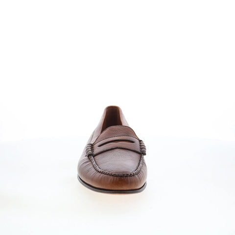 T.B. Phelps 7301-9-100 Mens Brown Leather Loafers & Slip Ons Penny Shoes