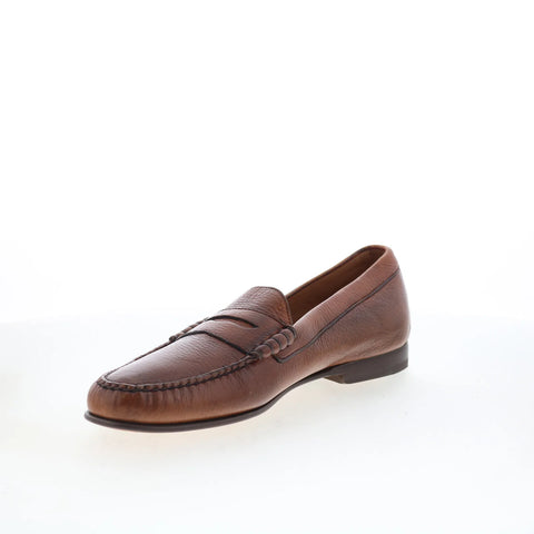 T.B. Phelps 7301-9-100 Mens Brown Leather Loafers & Slip Ons Penny Shoes