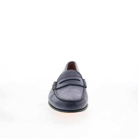T.B. Phelps 7301-9-100 Mens Blue Leather Loafers & Slip Ons Penny Shoes