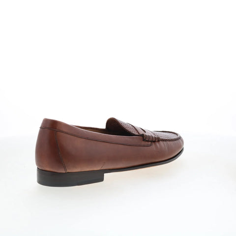 T.B. Phelps 7305-9-100 Mens Brown Leather Loafers & Slip Ons Penny Sho ...