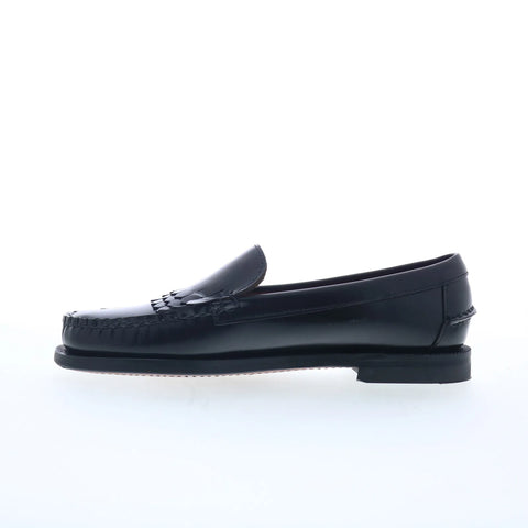 Sebago Dan Triple Fringe Womens Black Loafers & Slip Ons Casual Shoes