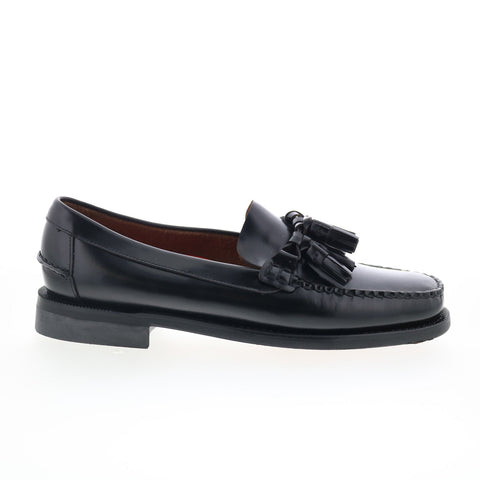 Sebago Will Triple Tassel Mens Black Leather Loafers & Slip Ons Casual Shoes