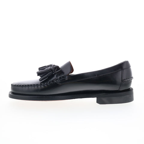 Sebago Will Triple Tassel Mens Black Leather Loafers & Slip Ons Casual Shoes